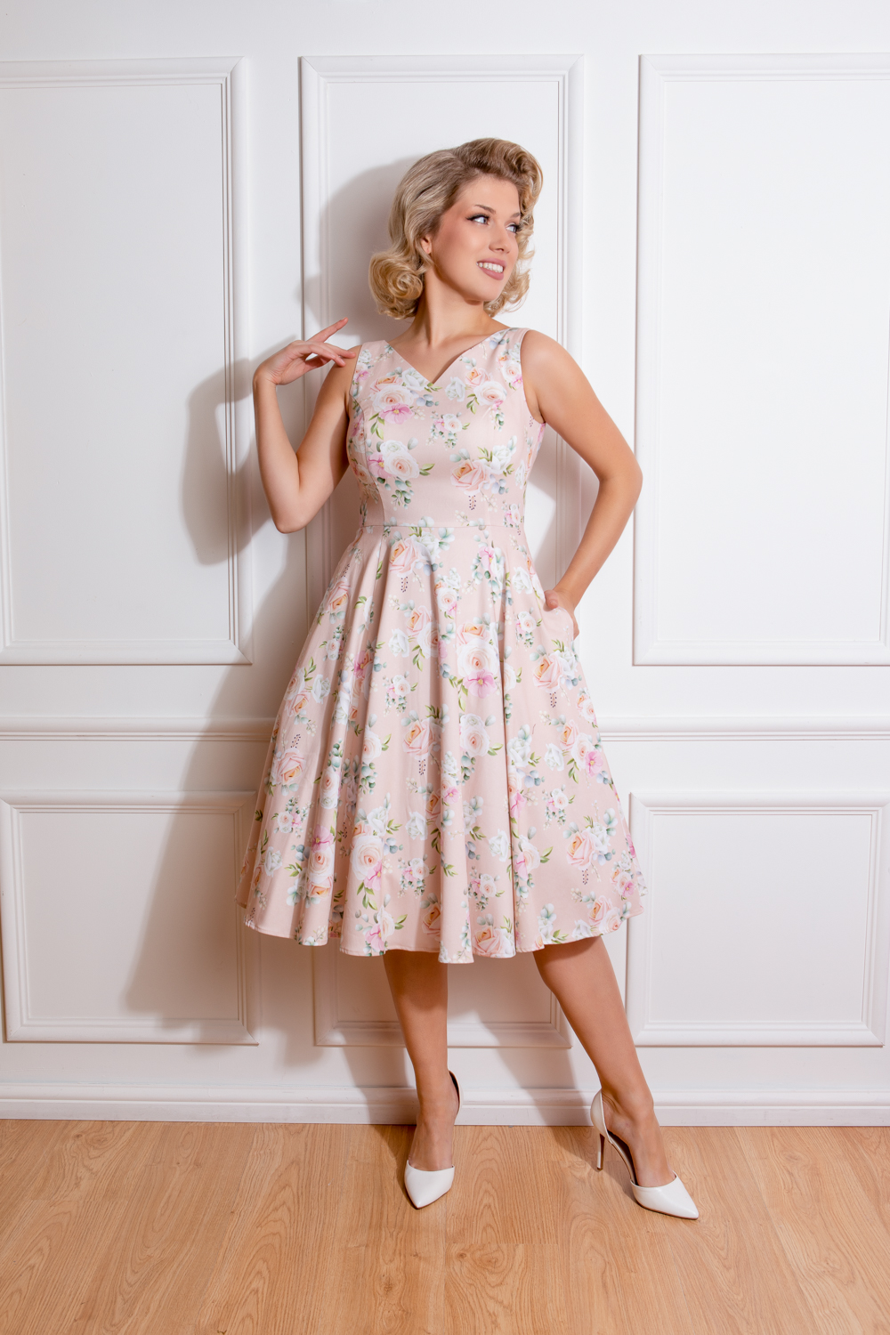Charlotte Rose Floral  Tea Dress